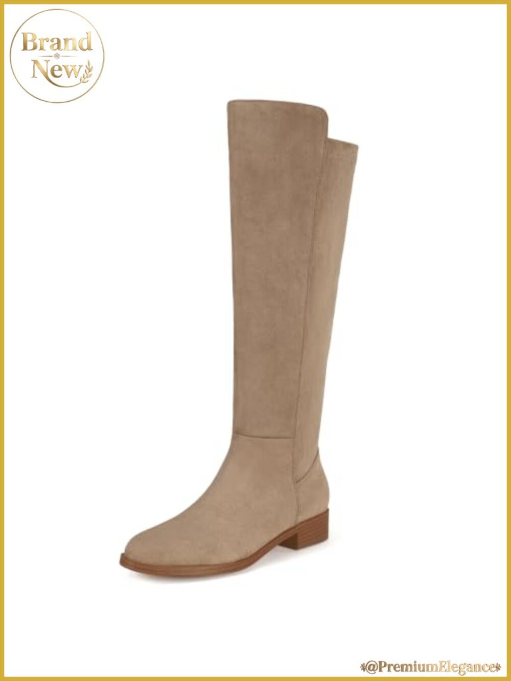 Women's Flat Knee High Boots with Side Zipper, Rounded Toe, Comfortable Fall